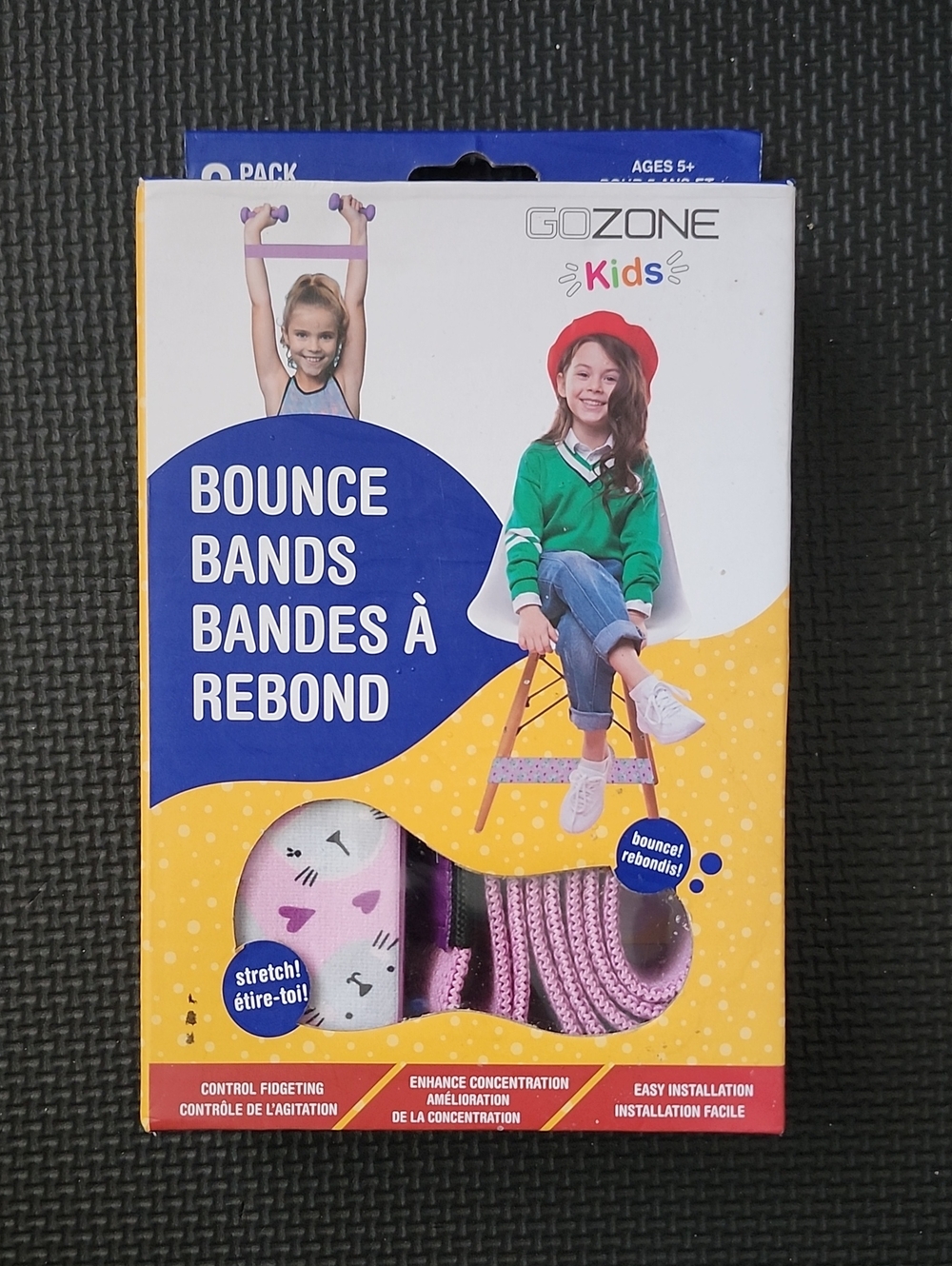 GoZone Kids Bounce Bands - Pink Patterned Set